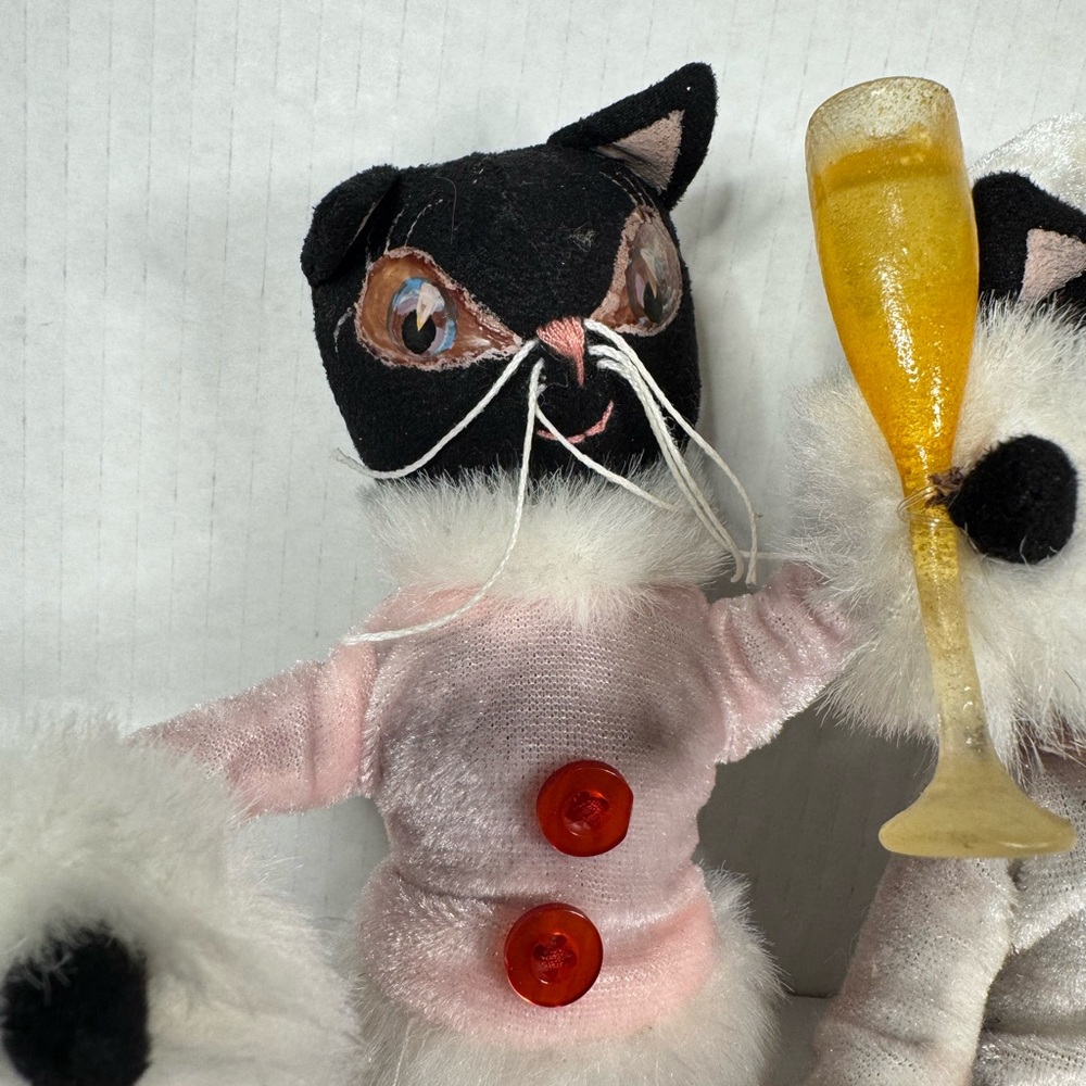 Unique two Black cats dressed in fashionable handmade outfits - Picture 2 of 9